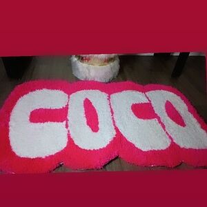 Coco Pink and White Custom Rug